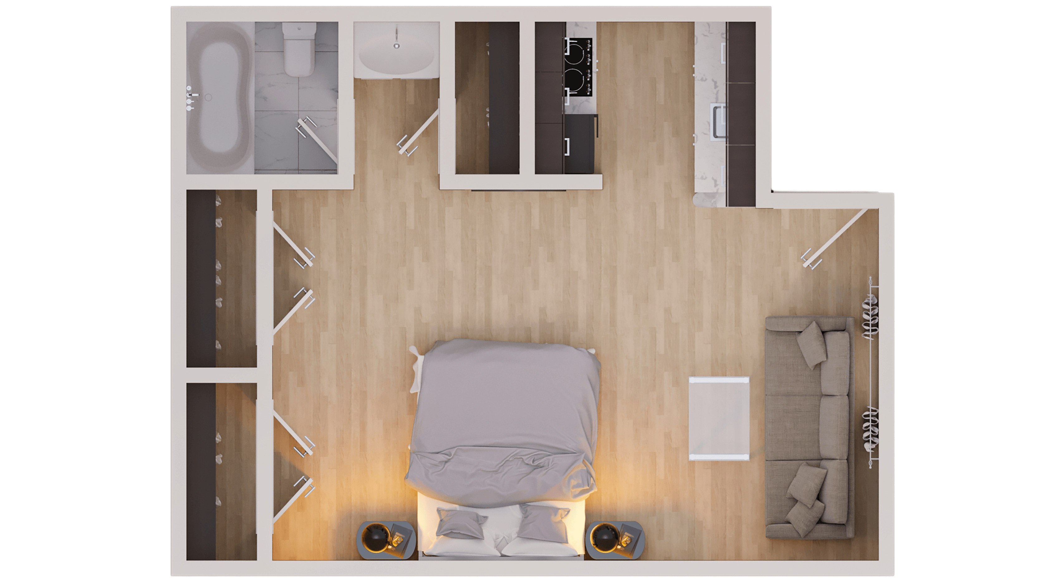 3D floorplan of Opal
