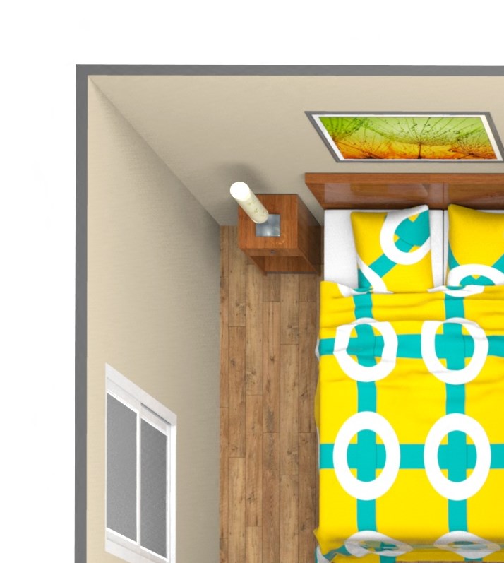 1-bed/1-bath 3D floorplan