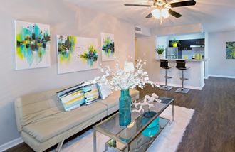 furnished living room
