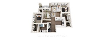 3Bed 2Bath Floor Plan at Tapestry Centerpoint, Texas, 78666