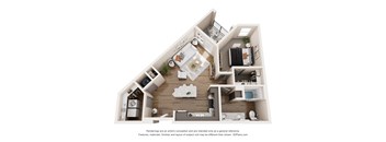 A2 Floor Plan at Tapestry Orem Apartments, Houston, 77048