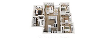 D1 Floor Plan at Tapestry Woodland Hills, Humble