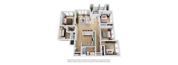 3 bed 2 bath A at Hudson at Pecan Creek Apartments, Texas