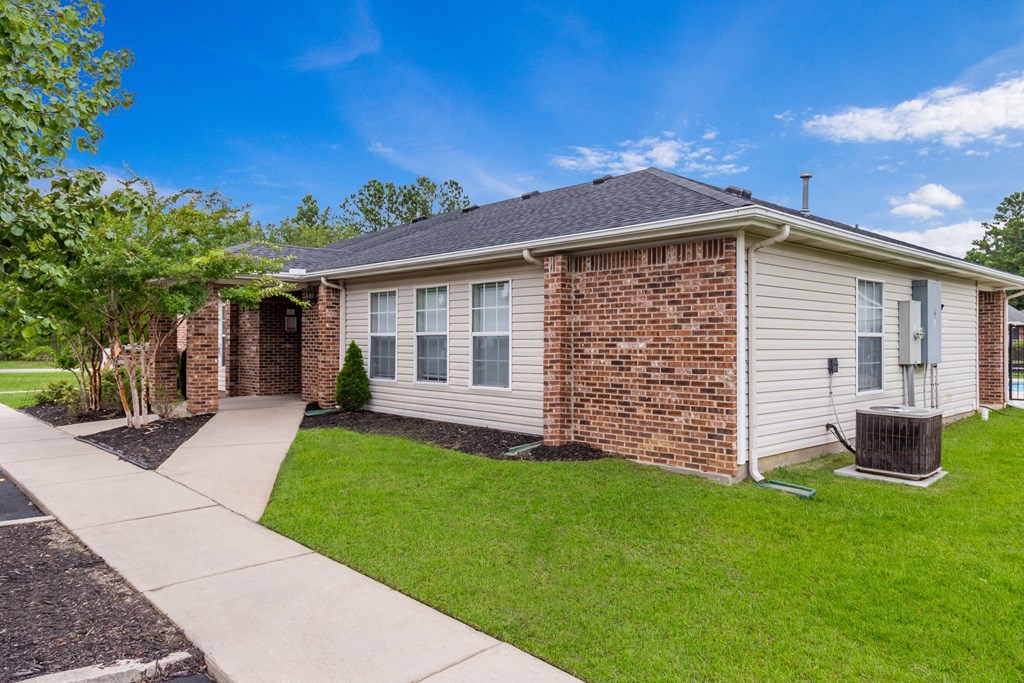 Leasing office exterior at Carolina Pines Apartments, Conway, SC