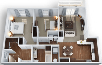2-Bedroom floor plan