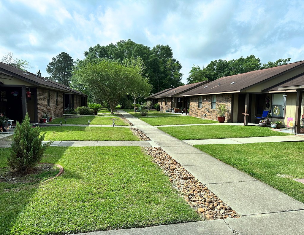 Exterior buildings and courtyard