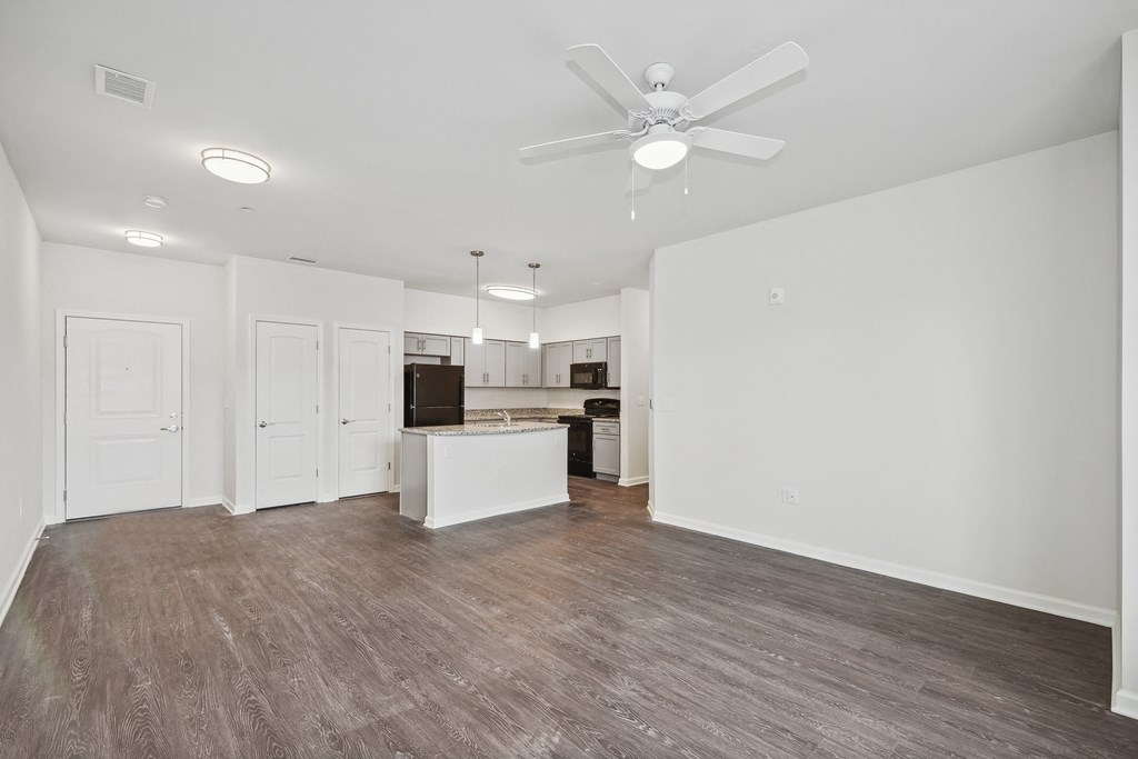 Three bedroom living room at Village at Blenheim Run