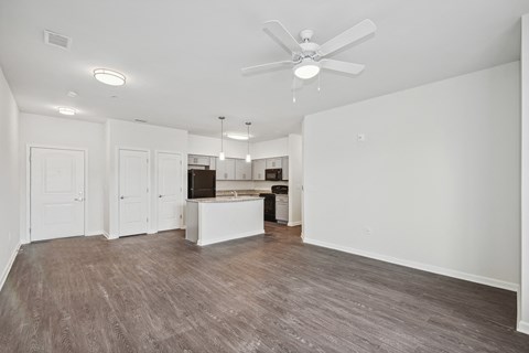 Three bedroom living room at Village at Blenheim Run