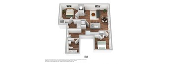 the floor plan has a bedroom and a living room
