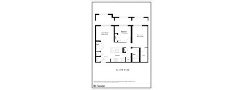 A black and white image of a floor plan for apartment B4.