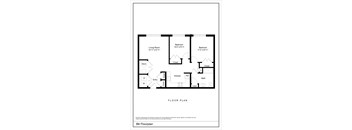 A black and white Floor Plan of a B6 apartment.