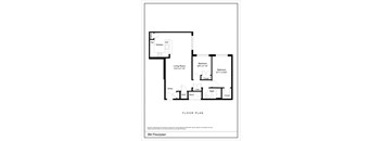 A black and white floor plan of a B8 apartment.