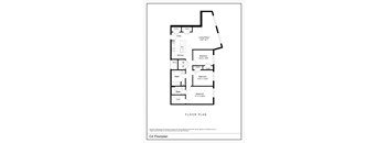 A black and white image of a floor plan for a C4 apartment.