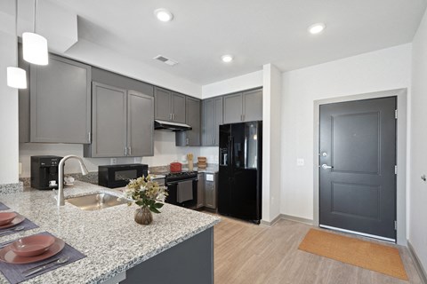 kitchen at Waxpool Apartments