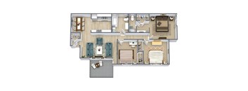 the bungalow floor plan 2 bedroom