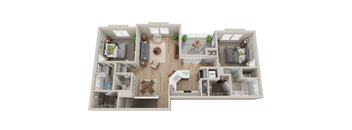 bedroom floor plan an open plan layout with a bedroom bath and a living room