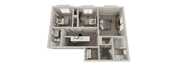 a floor plan of a 1 bedroom apartment at the crossings at white marsh apartments in white marsh