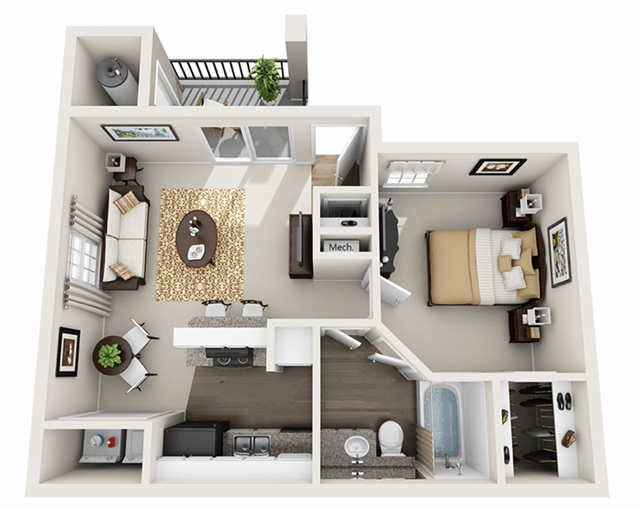 1-bedroom apartment at The Hills of Corona in Corona, CA