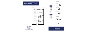 A floor plan for a suite type apartment with a 1 bedroom floor area of 388.50 sq ft.