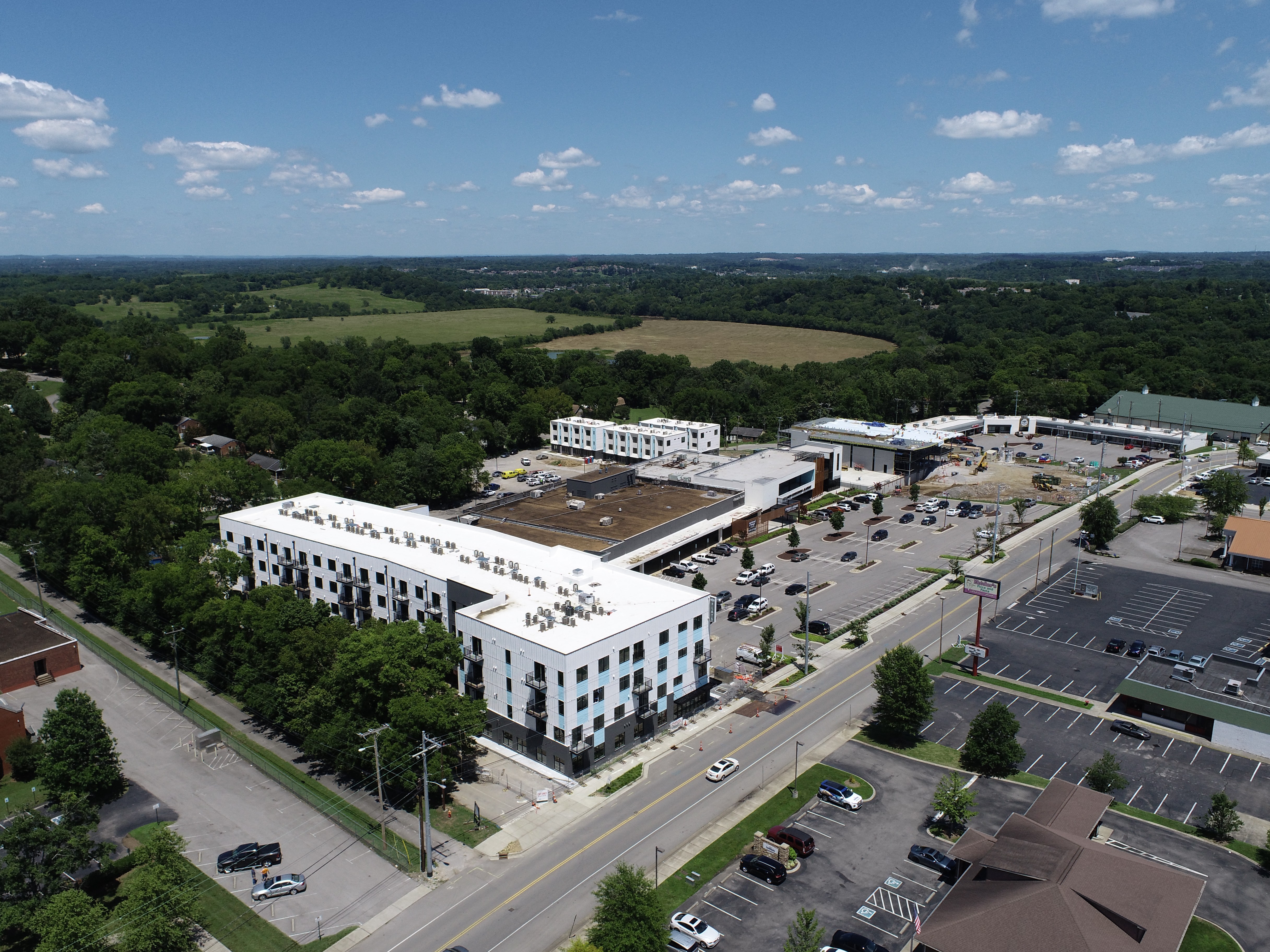 East facing view of the property