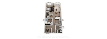 a floor plan of a 2100 sqft apartment