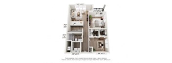 a 3 bedroom floor plan  studio