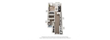 a stylized floor plan of a 2100 sqft apartment
