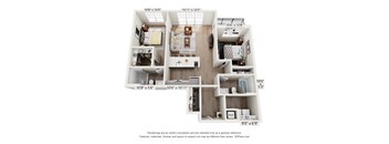 a floor plan of a 1 bedroom floor plan