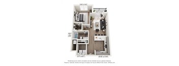a floor plan of a 1 bedroom with a bathroom and a balcony