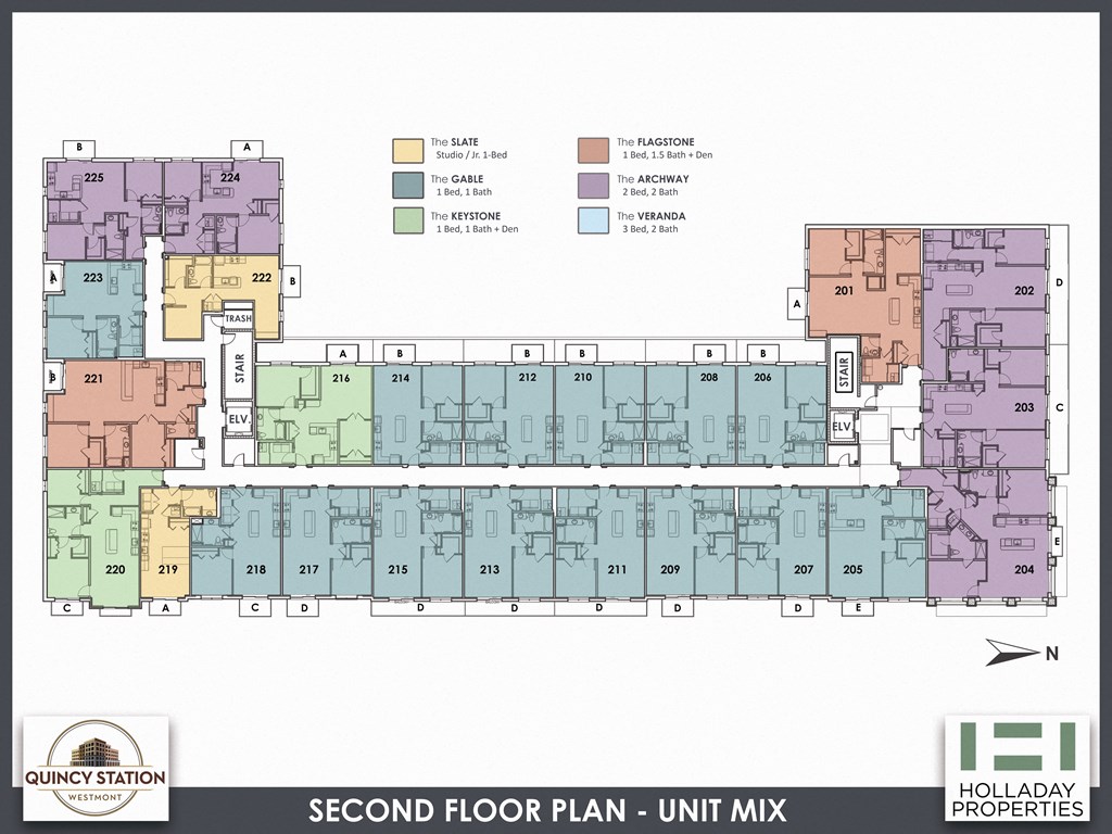 a floor plan of the second floor of a building