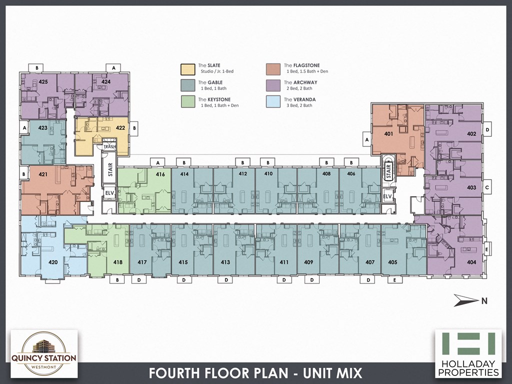 a floor plan of the fourth floor of a building