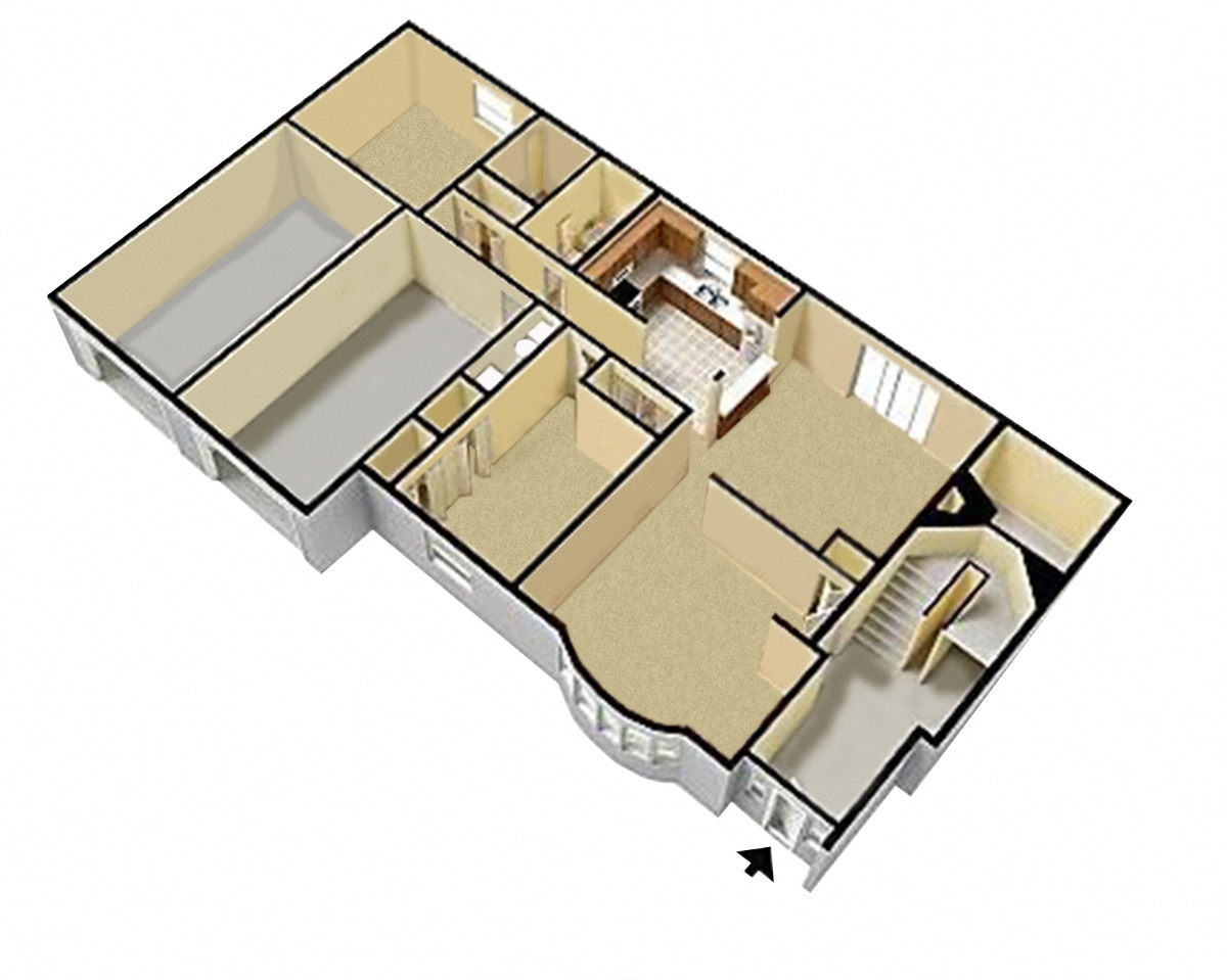 Maple Wood 3D floorplan