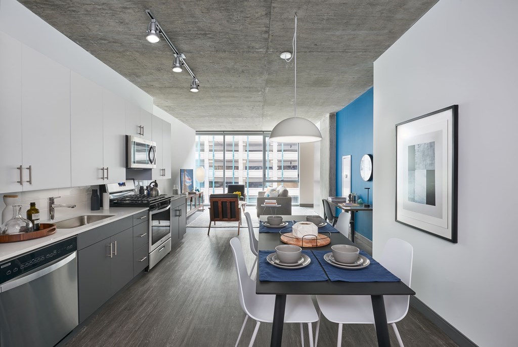 Furnished model view from the entry 