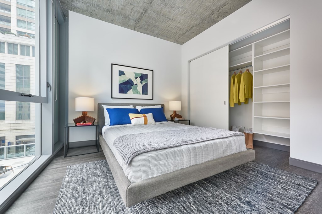 Furnished bedroom model 