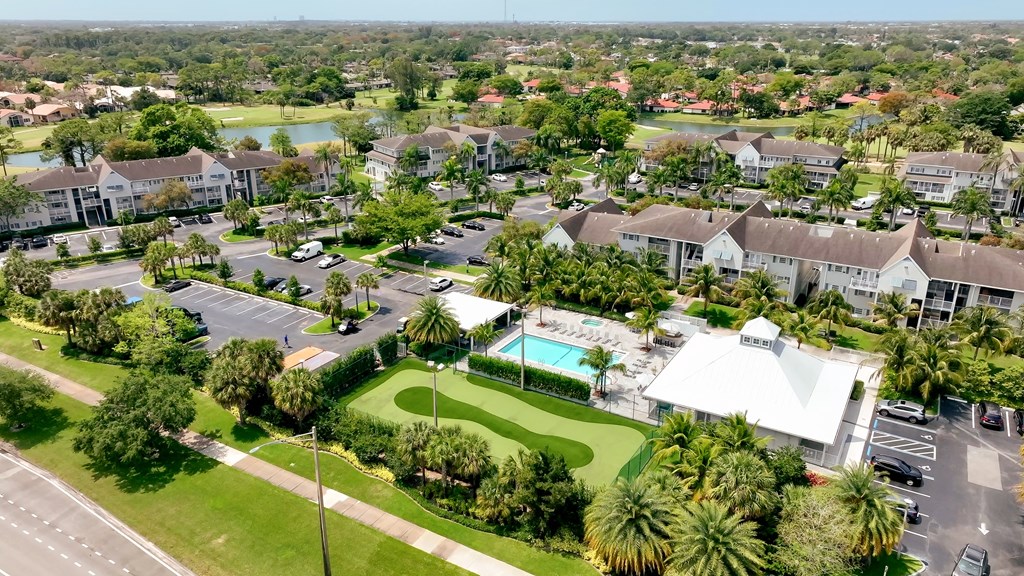 flats on the greens aerial view