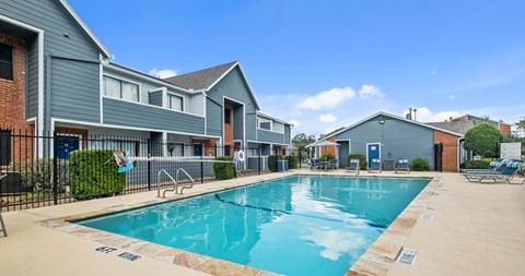 a large swimming pool