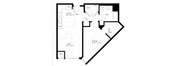 A black and white image of a floor plan for a house.