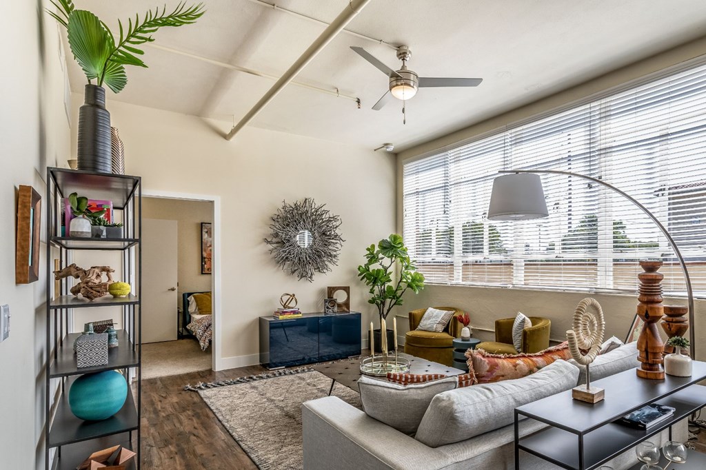 The St John Living Room with Plank Flooring
