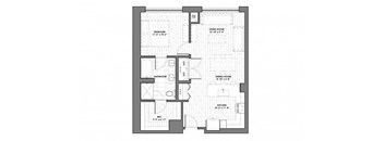 a black and white floor plan of a room