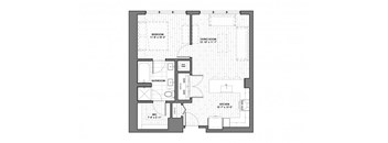 a floor plan of a bedroom apartment
