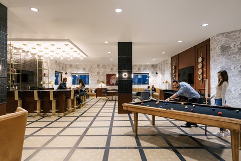 Billiards table in Pub Room