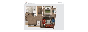 the floor plan of 1100 sq ft