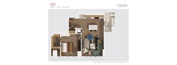 floor plan of the floor plan with bedroom and living room