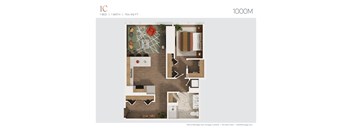 a 1 bedroom unit floor plan  lofts on the park
