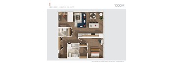 a 1 bedroom floor plan  lofts on the park