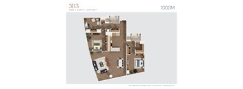 bedroom floor plan  the residences at