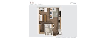 a 1 bedroom floor plan  saba residences  460 sq ft