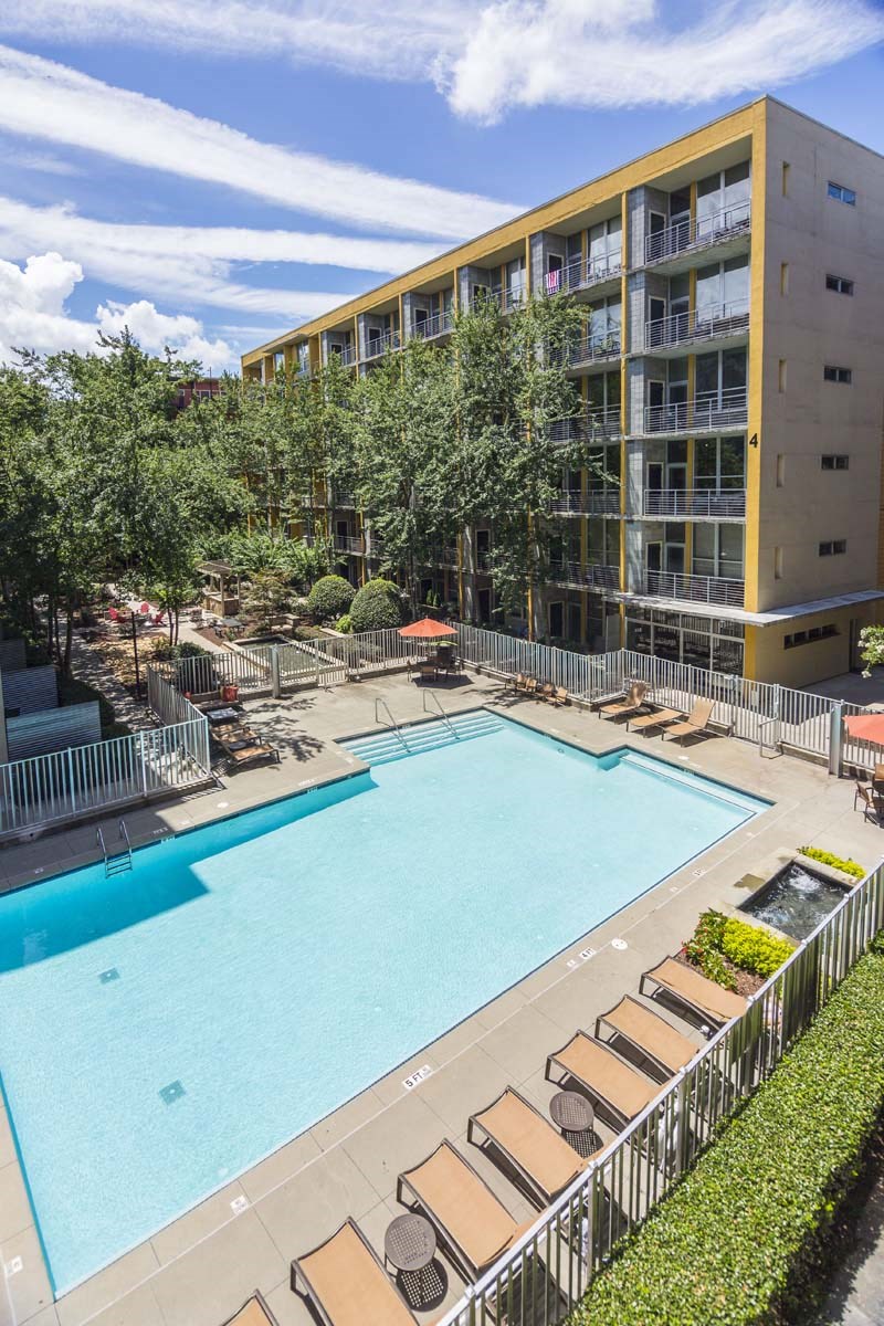 our apartments showcase an unique swimming pool