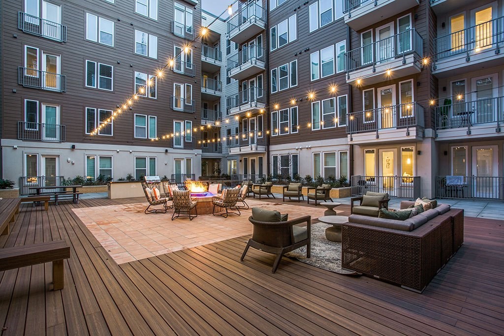 Courtyard with firepit