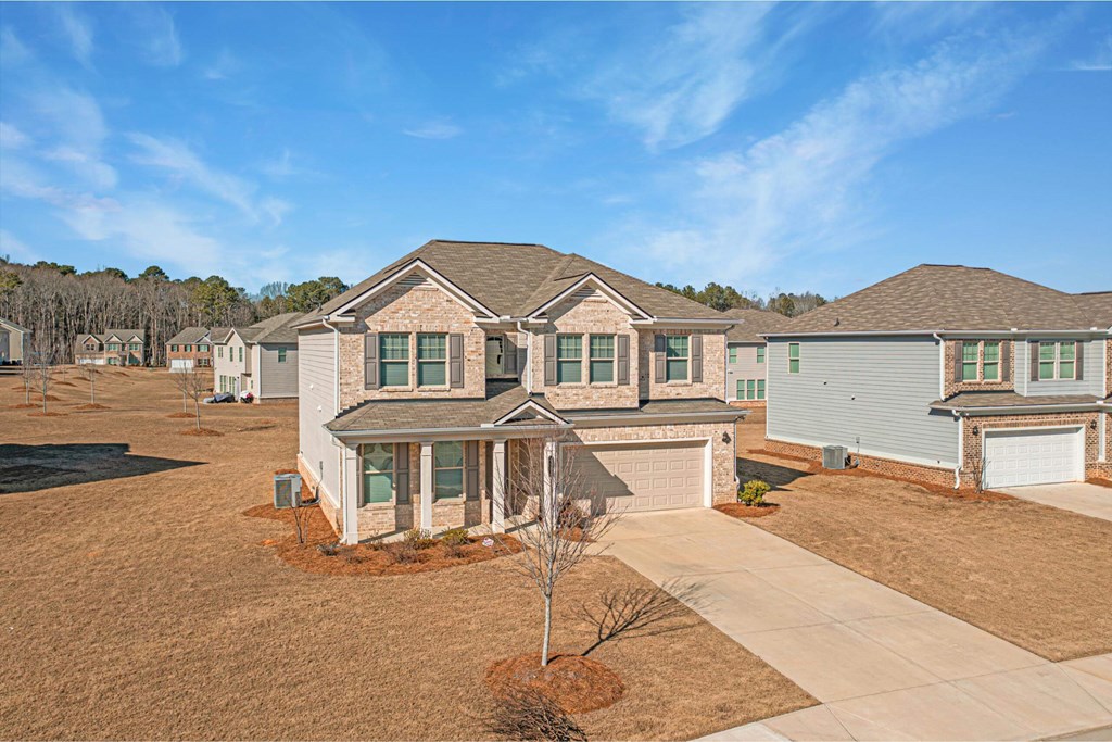 a new home in a subdivision with many houses